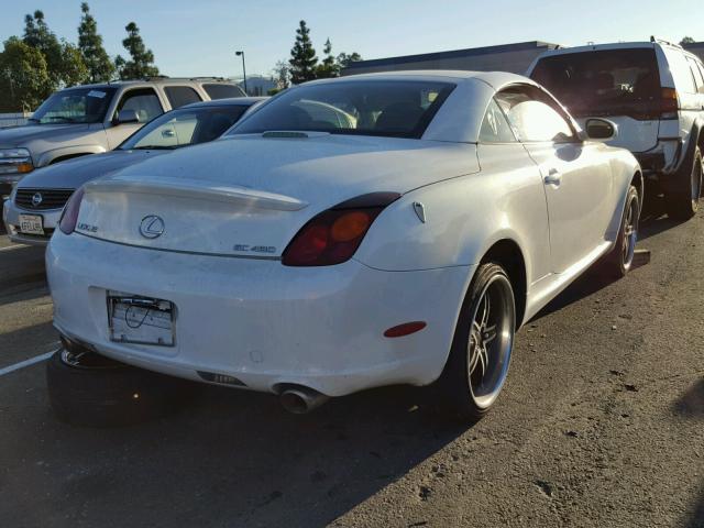 JTHFN48Y740057121 - 2004 LEXUS SC 430 WHITE photo 4