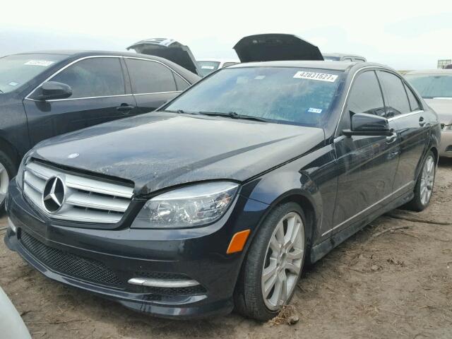 WDDGF5EB3BA528963 - 2011 MERCEDES-BENZ C BLACK photo 2