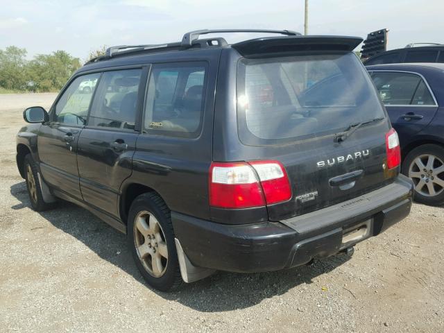 JF1SF65621H760723 - 2001 SUBARU FORESTER S BLACK photo 3