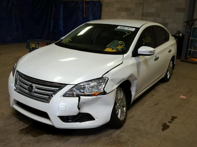 3N1AB7AP9FY340672 - 2015 NISSAN SENTRA S WHITE photo 2