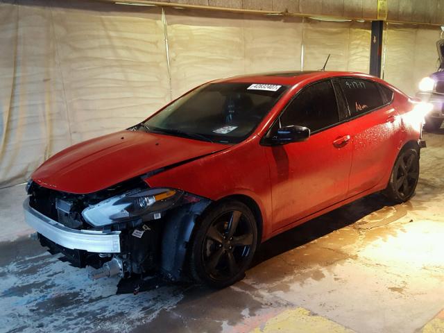 1C3CDFBB6FD411329 - 2015 DODGE DART RED photo 2