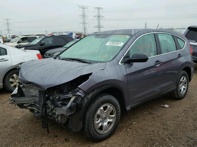 5J6RM4H33GL140919 - 2016 HONDA CR-V LX GRAY photo 2