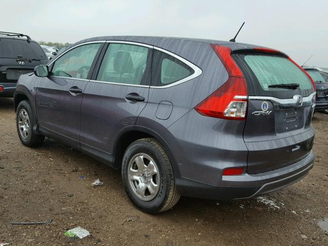 5J6RM4H33GL140919 - 2016 HONDA CR-V LX GRAY photo 3