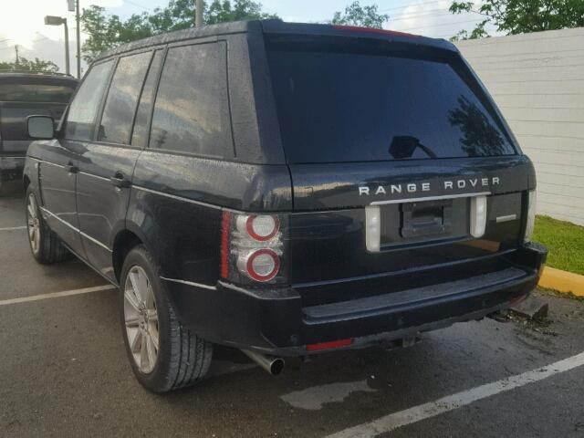 SALMF1E46CA370930 - 2012 LAND ROVER RANGE ROVE BLACK photo 3