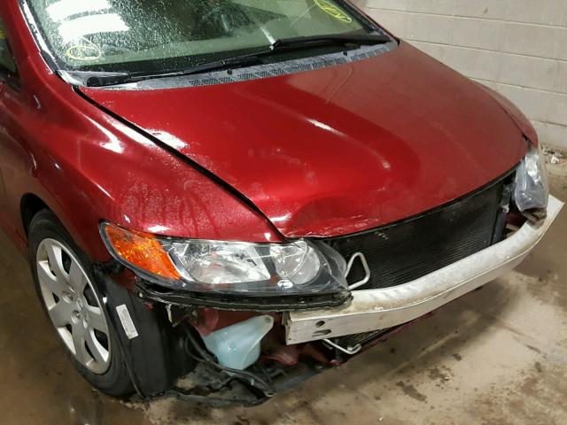 1HGFA16587L095112 - 2007 HONDA CIVIC RED photo 9