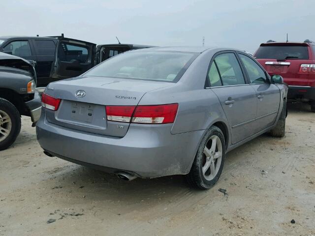 5NPEU46FX7H214097 - 2007 HYUNDAI SONATA SE SILVER photo 4