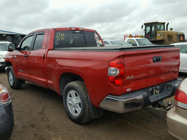 5TFUW5F19EX372643 - 2014 TOYOTA TUNDRA RED photo 3