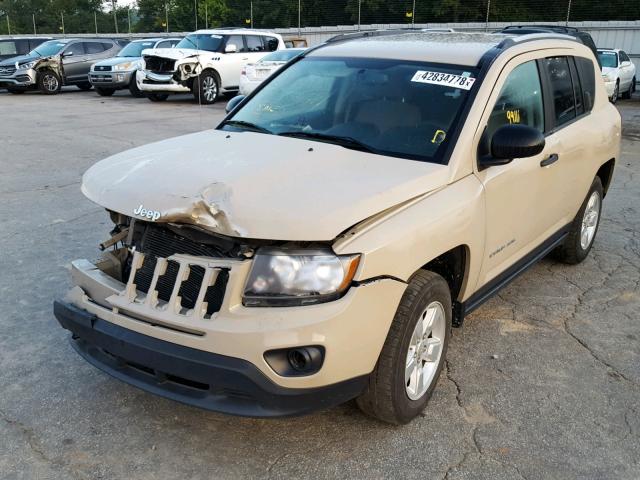 1C4NJCBB2GD788608 - 2016 JEEP COMPASS SP BEIGE photo 2