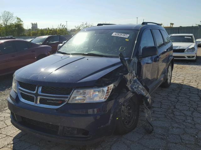 3C4PDCAB1HT599400 - 2017 DODGE JOURNEY SE BLUE photo 2