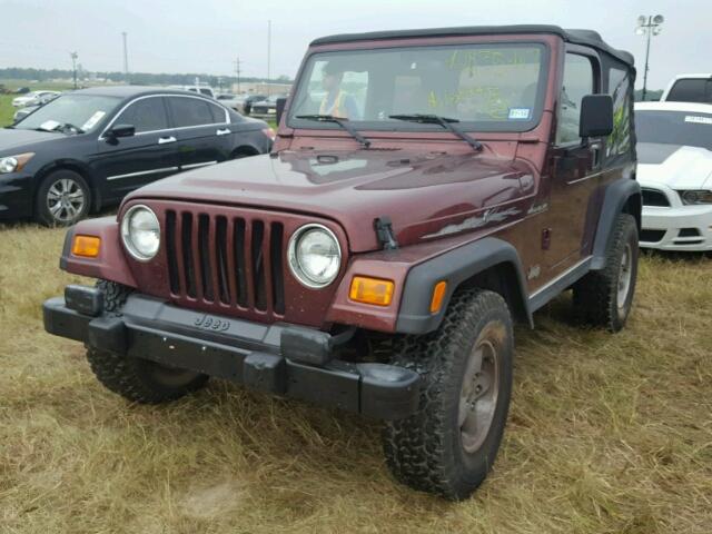 1J4FA39S52P773788 - 2002 JEEP WRANGLER / MAROON photo 2