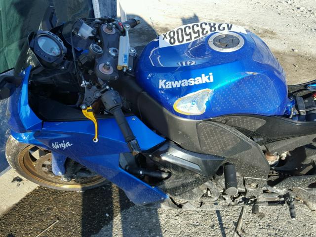 JKAZXCE158A001277 - 2008 KAWASAKI ZX1000 E BLUE photo 9