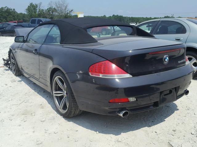 WBAEK73405B328485 - 2005 BMW 645 CI AUT BLACK photo 3