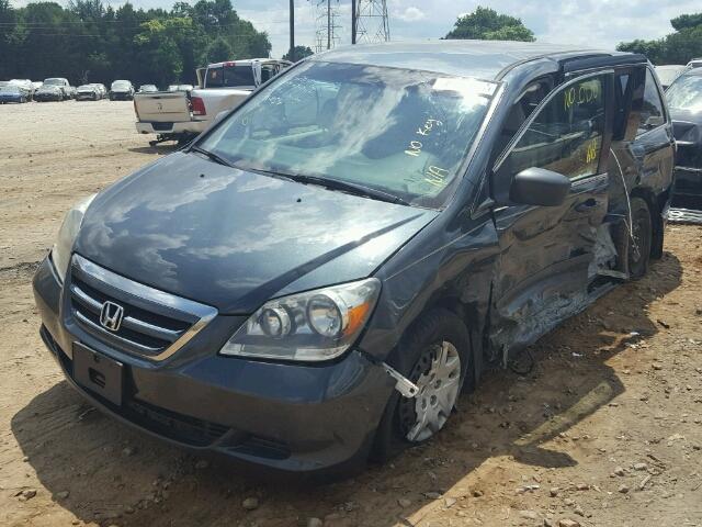 5FNRL38226B109303 - 2006 HONDA ODYSSEY LX GRAY photo 2