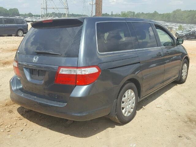 5FNRL38226B109303 - 2006 HONDA ODYSSEY LX GRAY photo 4