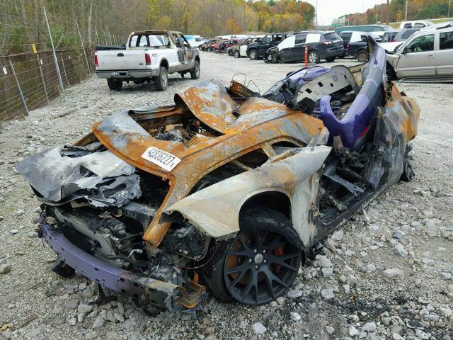 2C3CDZC95GH200575 - 2016 DODGE CHALLENGER PURPLE photo 2