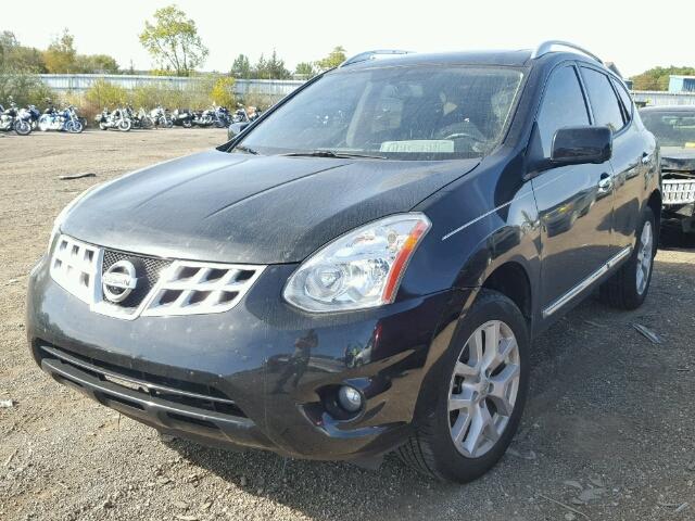 JN8AS5MV5DW613577 - 2013 NISSAN ROGUE S BLACK photo 2