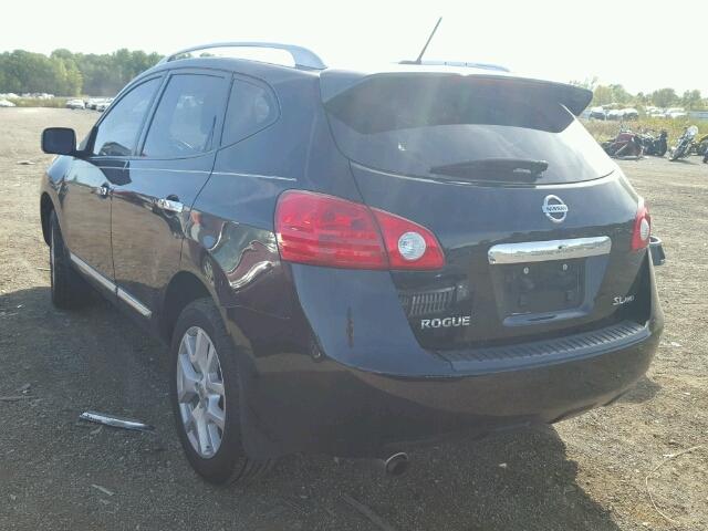 JN8AS5MV5DW613577 - 2013 NISSAN ROGUE S BLACK photo 3