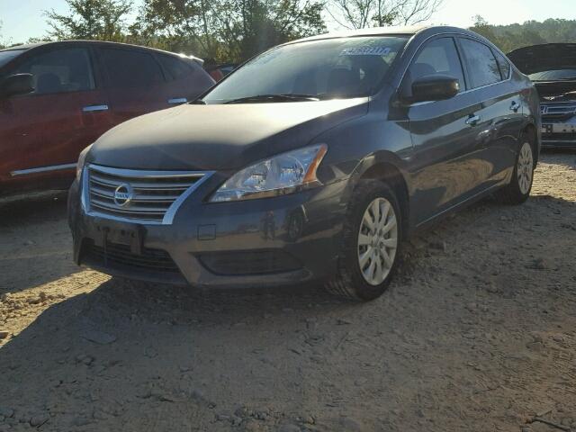 3N1AB7AP0DL786350 - 2013 NISSAN SENTRA S BLUE photo 2