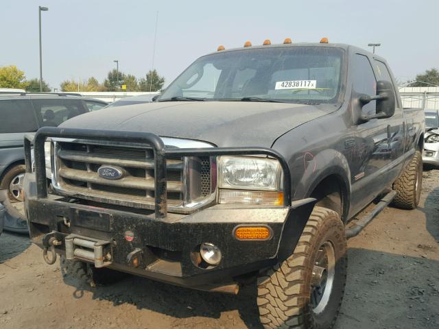 1FTNW21P54EB43725 - 2004 FORD F250 CHARCOAL photo 2