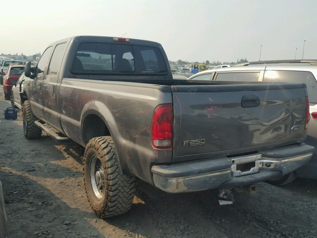 1FTNW21P54EB43725 - 2004 FORD F250 CHARCOAL photo 3