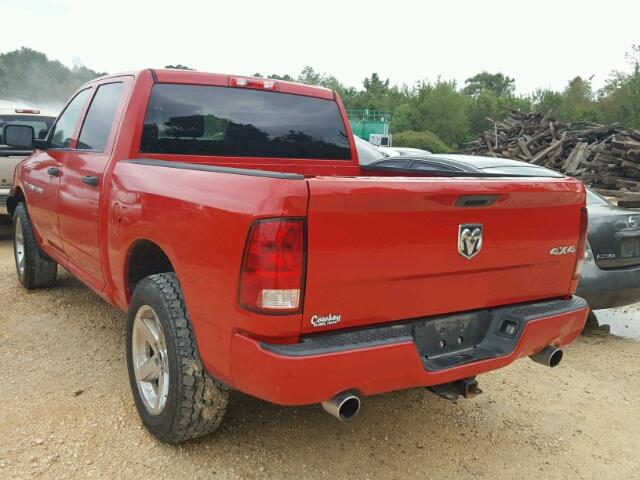 1C6RD7KT5CS244948 - 2012 DODGE RAM 1500 S RED photo 3