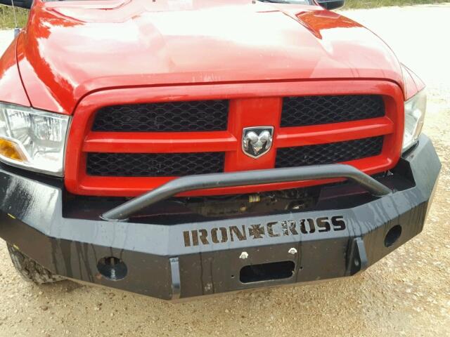 1C6RD7KT5CS244948 - 2012 DODGE RAM 1500 S RED photo 9