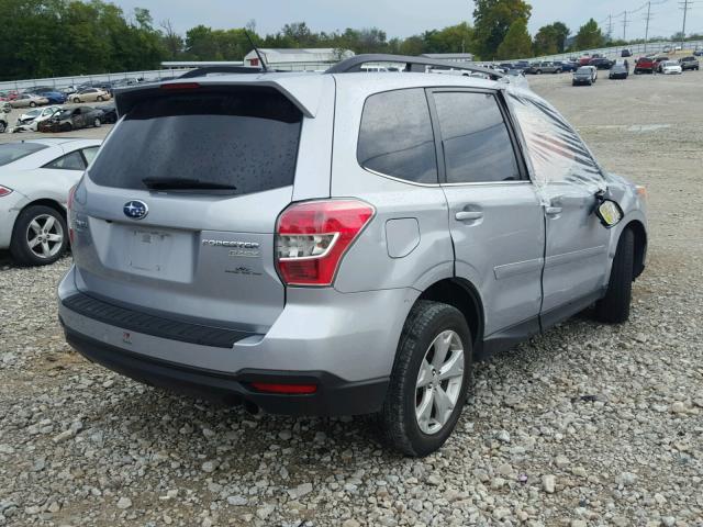 JF2SJAHC2FH513921 - 2015 SUBARU FORESTER 2 SILVER photo 4