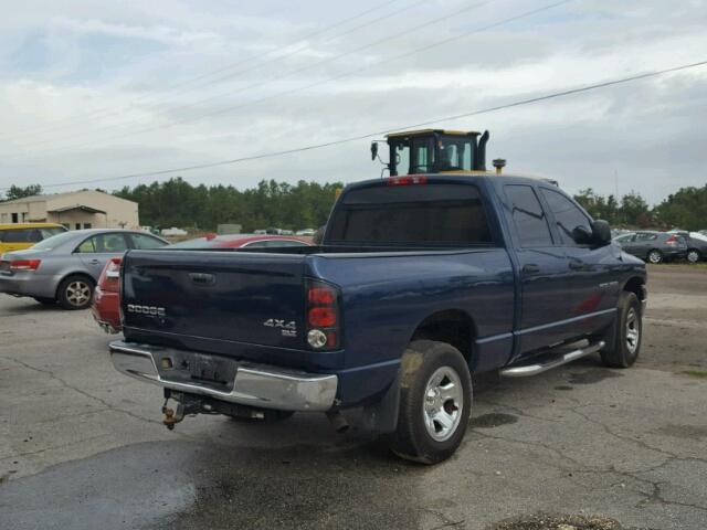 1D7HU18N03J615181 - 2003 DODGE RAM 1500 BLUE photo 4