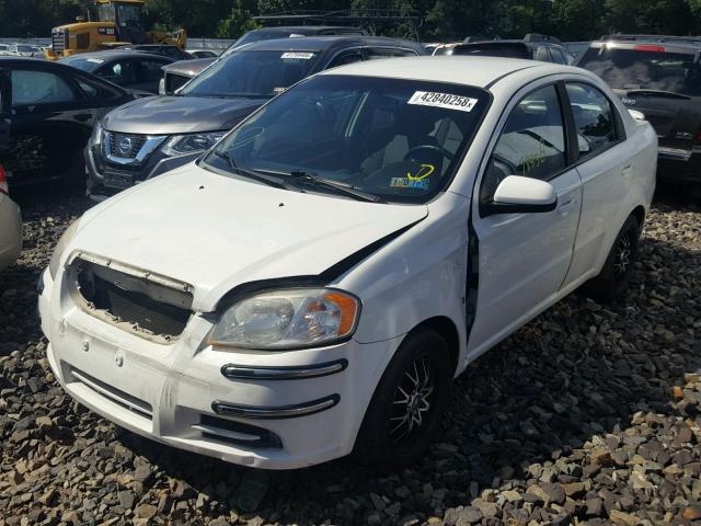 KL1TD56658B113993 - 2008 CHEVROLET AVEO BASE Ақ фото 2