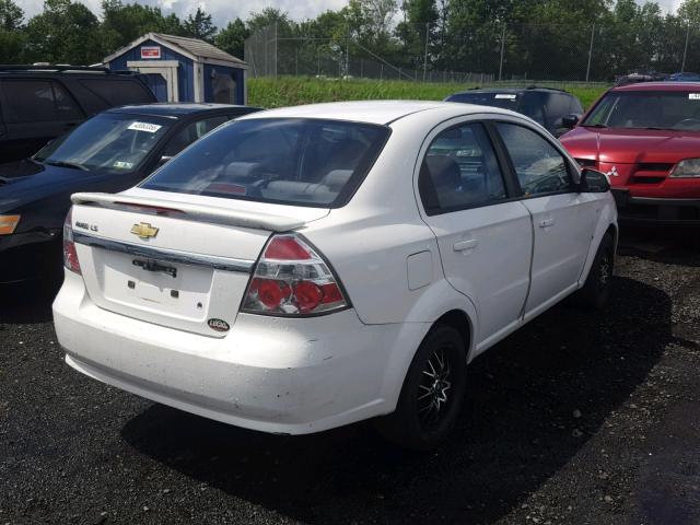 KL1TD56658B113993 - 2008 CHEVROLET AVEO BASE Ақ фото 4