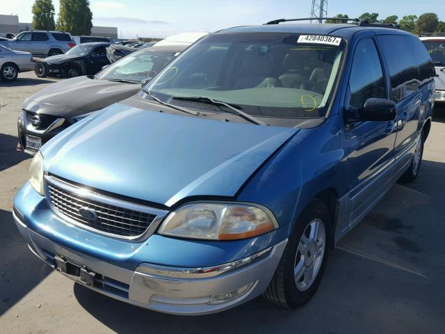 2FMDA53492BB44606 - 2002 FORD WINDSTAR BLUE photo 2