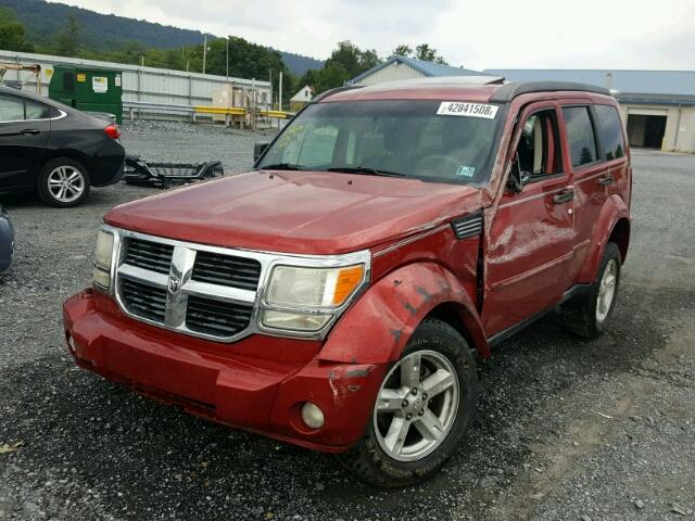 1D8GU28K78W230388 - 2008 DODGE NITRO SXT RED photo 2