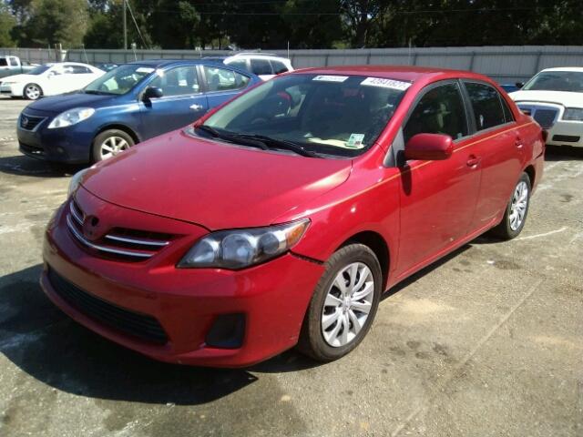 5YFBU4EE6DP173106 - 2013 TOYOTA COROLLA BA RED photo 2