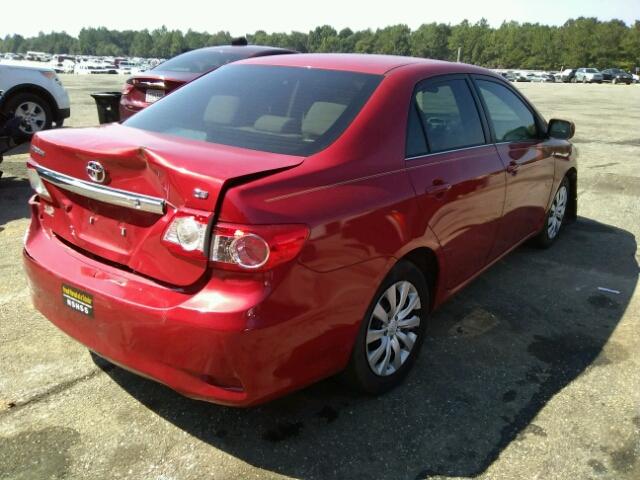 5YFBU4EE6DP173106 - 2013 TOYOTA COROLLA BA RED photo 4