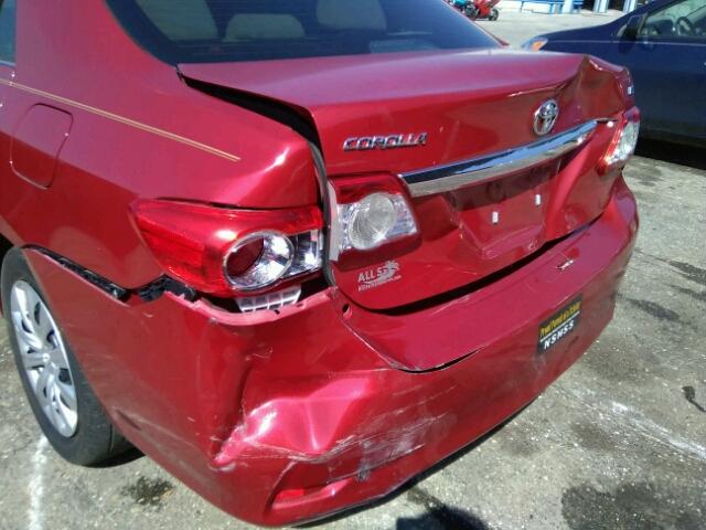 5YFBU4EE6DP173106 - 2013 TOYOTA COROLLA BA RED photo 9