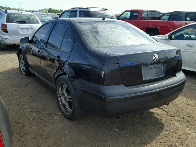 3VWTG69MX1M202048 - 2001 VOLKSWAGEN JETTA BLACK photo 3