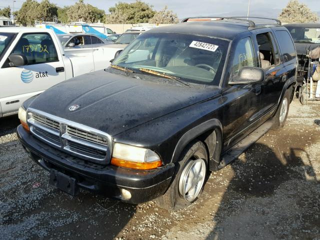 1B8HR58N42F123916 - 2002 DODGE DURANGO SL BLACK photo 2