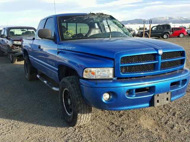 1B7HF13Z3YJ123749 - 2000 DODGE RAM 1500 BLUE photo 1