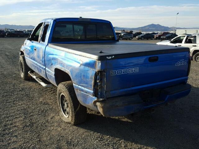 1B7HF13Z3YJ123749 - 2000 DODGE RAM 1500 BLUE photo 3