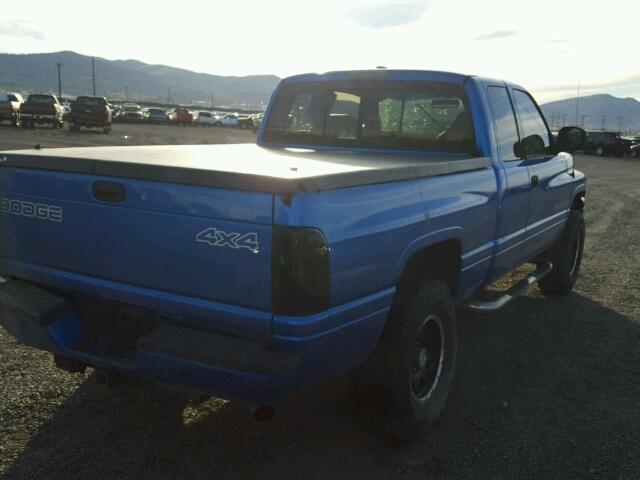 1B7HF13Z3YJ123749 - 2000 DODGE RAM 1500 BLUE photo 4