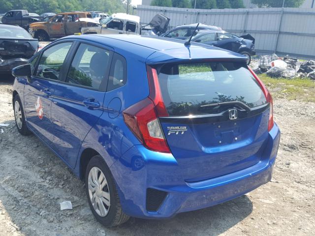 3HGGK5G53FM755075 - 2015 HONDA FIT LX BLUE photo 3