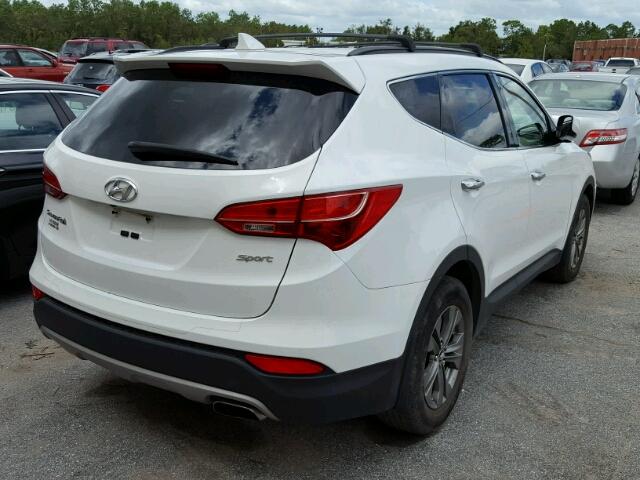 5XYZU3LB0EG189597 - 2014 HYUNDAI SANTA FE S WHITE photo 4