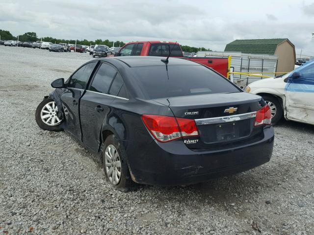 1G1PF5S9XB7159388 - 2011 CHEVROLET CRUZE LT BLACK photo 3