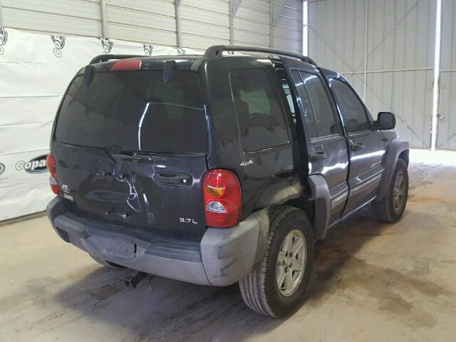 1J4GL48K92W209749 - 2002 JEEP LIBERTY SP BLACK photo 4