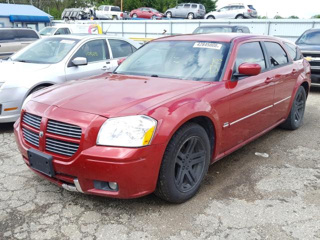 2D4GV58285H682750 - 2005 DODGE MAGNUM R/T RED photo 2