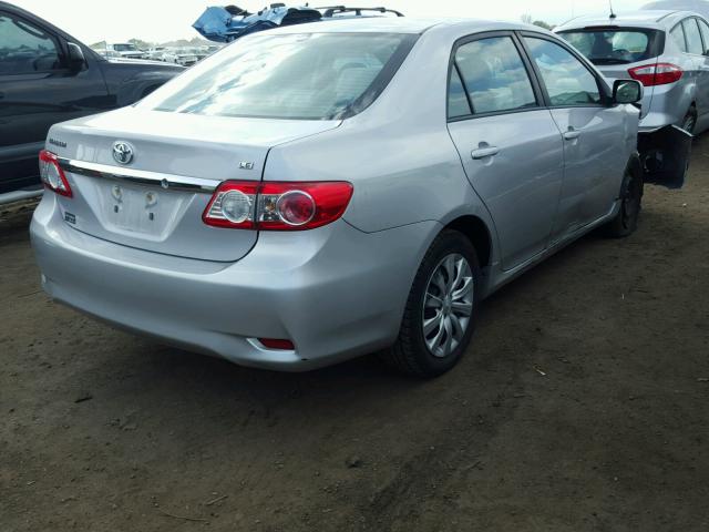 2T1BU4EE4CC863838 - 2012 TOYOTA COROLLA BA SILVER photo 4