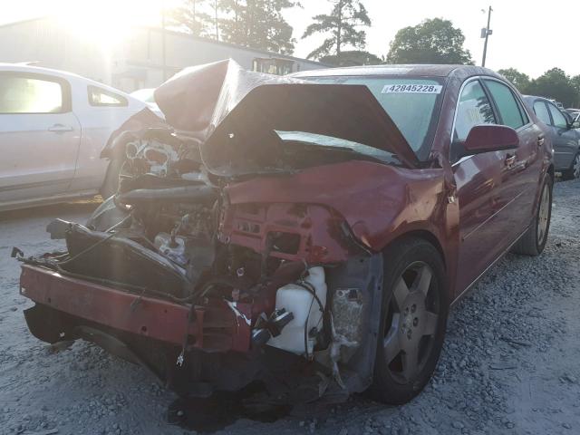 1G1ZJ57738F250080 - 2008 CHEVROLET MALIBU 2LT RED photo 2