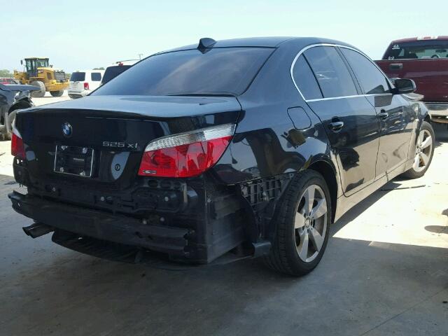 WBANF33537CS41313 - 2007 BMW 525 XI BLACK photo 4
