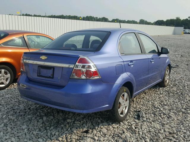 KL1TD56E89B627376 - 2009 CHEVROLET AVEO LS BLUE photo 4