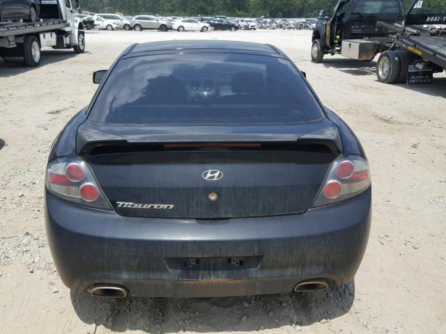 KMHHM66D18U295405 - 2008 HYUNDAI TIBURON GS BLACK photo 9